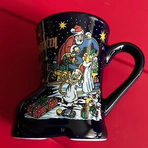 German (?) Christmas Mug BOOT-beautifully decorated